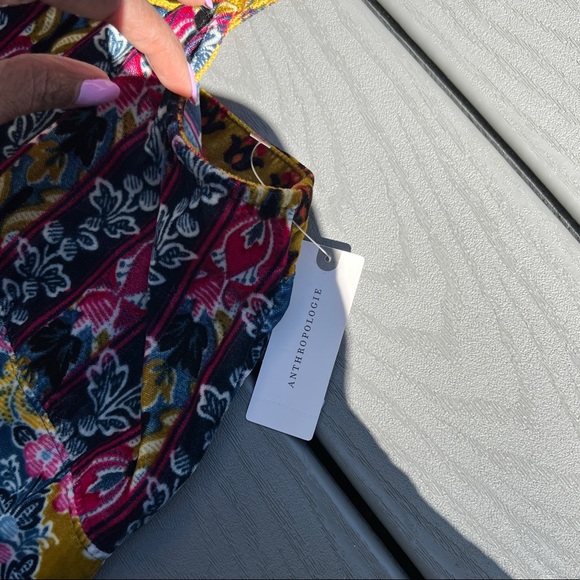 Anthropologie Zadie Velvet Slip Boho Casual Dress New With Tags Size Lg - Picture 4 of 8